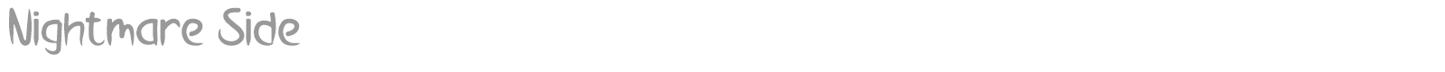 Nightmare Side font preview